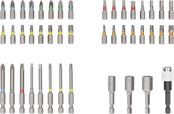 Bosch超硬螺絲起子頭組 44 件，各種尺寸。.